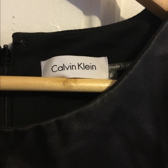 Calvin Klein “Leather look” Dress - Picture 2 of 3